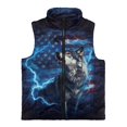 thumbnail image 4 of Garronmavis Wolf Kids Zip Up Vest Size 2T Versatile Flag Boys Outerwear Vests Comfortable Sleeveless Jacket Full-Zip Fall Winter Warm Outerwear Stylish Fall Outfits Fashion Clothing, 4 of 7