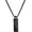 Black, variant on Tungsten Steel Bar Pendant Chain Necklace for Men,Stainless Steel Necklaces,Tungsten Carbide Geometry Rectangle Vertical Bar Pendant Charm Titanium Steel Necklaces for Man