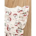 thumbnail image 5 of Seyurigaoka Christmas Sister Baby Girls Matching Outfit, Santa Dots Dress/Romper with Snaps, 5 of 8