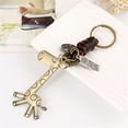 thumbnail image 1 of Woven Giraffe Alloy Leather Keychain with Jewelry Design for Cute Key Accessories, 1 of 4