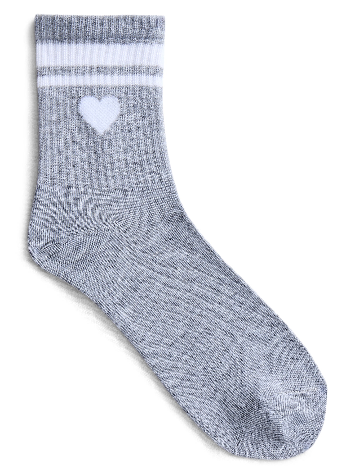 No Boundaries Ribbed Mid Crew Socks, 6-Pack, Women's, Shoe Sizes 4-10