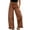 01 Brown, variant on Ruffle Hem Straight Leg Jeans for Women High Waisted Stretchy Chic Streetwear Casual Denim Pants with Pockets