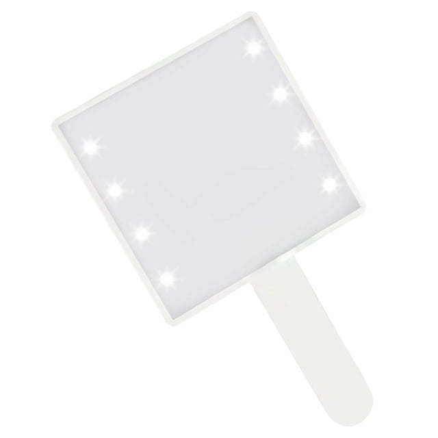 kurtrusly Makeup Mirror with LED Light Compact Cosmetic Mirror Small for Salon Home White