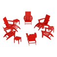 thumbnail image 1 of Palms Chaise Adirondack Pliante Moderne en Poly 12 Pcs avec Ottoman et Table d'Appoint, 1 of 9