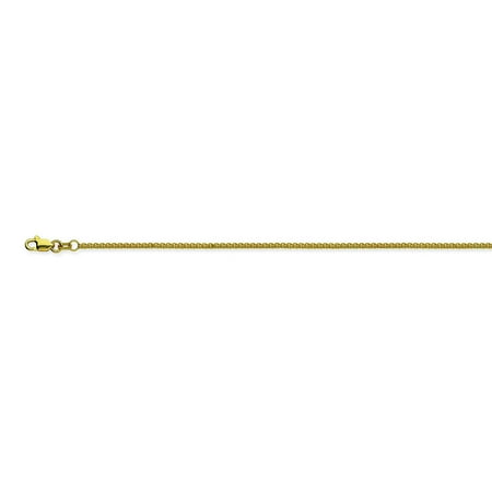 14K Yellow Gold 1.5 Round Wheat Chain in 16 inch, 18 inch, 20 inch, & 24 inch