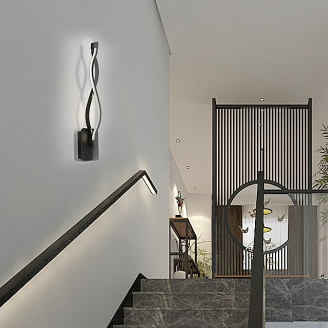 Lámpara de pared LED creativa Colco tipo interior luz aluminio decoración dormitorio negro