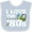 Blue and White, variant on Inktastic I Love the '80s-musical Notes Boys or Girls Baby Bib