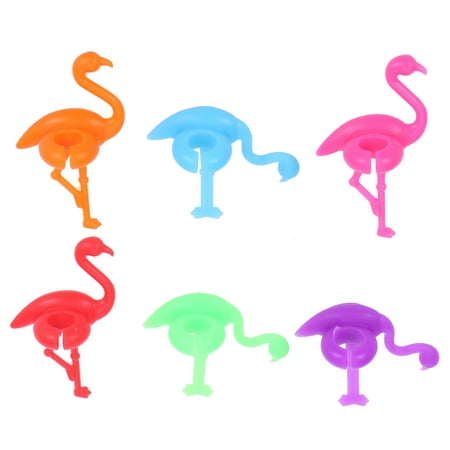 

Frcolor 6Pcs Silicone Wine Glass Marker Creative Flamingo Design Drink Charms Label Mark Glass Identification Perfect for Parties