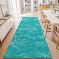 2x6ft Area Rug,Botanical Tree Branch on Teal Washable Large Rugs Soft ...