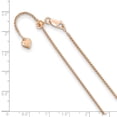 thumbnail image 5 of Auriga Fine Jewelry 925 Sterling Silver Rose Gold-plated Adjustable 1.1 mm Diamond-cut Spiga Chain Necklace for Women 22", 5 of 5