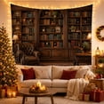 thumbnail image 3 of Leather Armchair Library Tapestry Wall Hanging, 3 of 7