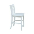 thumbnail image 6 of International Concepts Wood San Remo Slat Back Counter Height Stool in White - 24" Seat Height, 6 of 10