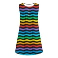 thumbnail image 4 of ZHUGeLI Summer Dresses for Women 2024 Trendy Sleeveless Knee Length Dress Casual A Line Loose Print Buttons Vacation Sundress, 4 of 5