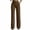 Brown, variant on cocolona Womens Pinstriped Corduroy Dress Pants Elastic Waist Straight Wide Leg Commute Office Pants with Pockets