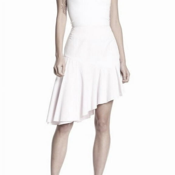 Romeo and Juliet WHITE Women's Asymmetrical Hem Fit & Flare Mini Skirt, M