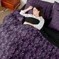 thumbnail image 4 of Feelyou Western Damask Twin Bedding Sets 7pcs, Purple Hippie Snake Bedding Comforter Set, 4 of 8
