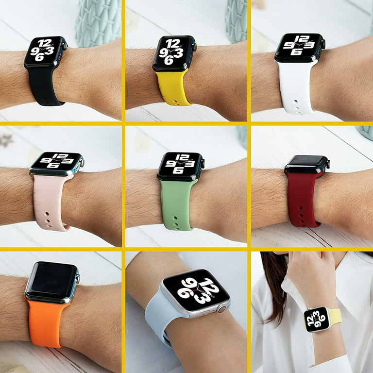 YuiYuKa Silicone Strap Sport Band Compatible with Apple Watch Bands 41mm  49mm 45mm 40mm 44mm 38mm 42mm,Soft Belt Smartwatch Wrist Sport Band for