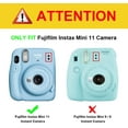 thumbnail image 2 of Fintie Fujifilm Instax Mini 11 Case - Crystal Hard PVC Protective Cover with Shoulder Strap (Cameras not included), 2 of 7