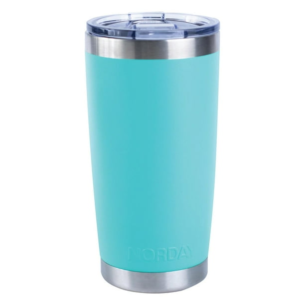 Vasos de Acero Inoxidable - Termo Tumbler | Vaso Térmico de 20oz - 600ml | Mantiene la Temperatura Entre 8 y 24 Horas - Bebidas Frías y Calientes | Tapa Antiderrame - Ideal para turquesa 20oz - 600ml NORDAY 20TBLACK