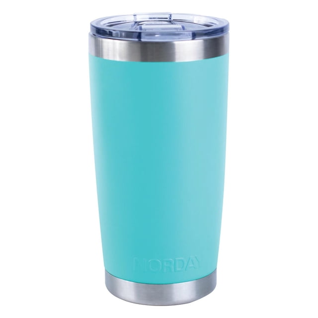 Vasos de Acero Inoxidable - Termo Tumbler | Vaso Térmico de 20oz - 600ml | Mantiene la Temperatura Entre 8 y 24 Horas - Bebidas Frías y Calientes | Tapa Antiderrame - Ideal para turquesa 20oz - 600ml NORDAY 20TBLACK