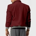 thumbnail image 7 of Maoxin Men's Coats and Jackets Men's British Solid Color Plus 350g Corduroy Long Sleeved Fashionable Jacket Workwear Stand Up Collar Jacket Jacket Wine 3XL, 7 of 7