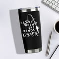 thumbnail image 2 of Fishing Gifts For Men Gifts for Fathers Day 20oz Black Bend Over Fishing Travel Tumbler Birthday Christmas Present For Grandpa Dad Uncle Boyfriends Fishing Lover Travel Cup With Lid Straw, 2 of 5
