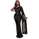 thumbnail image 1 of Vestido Nagfar, sexy, con lentejuelas brillantes, un solo hombro, negro, 1 of 6