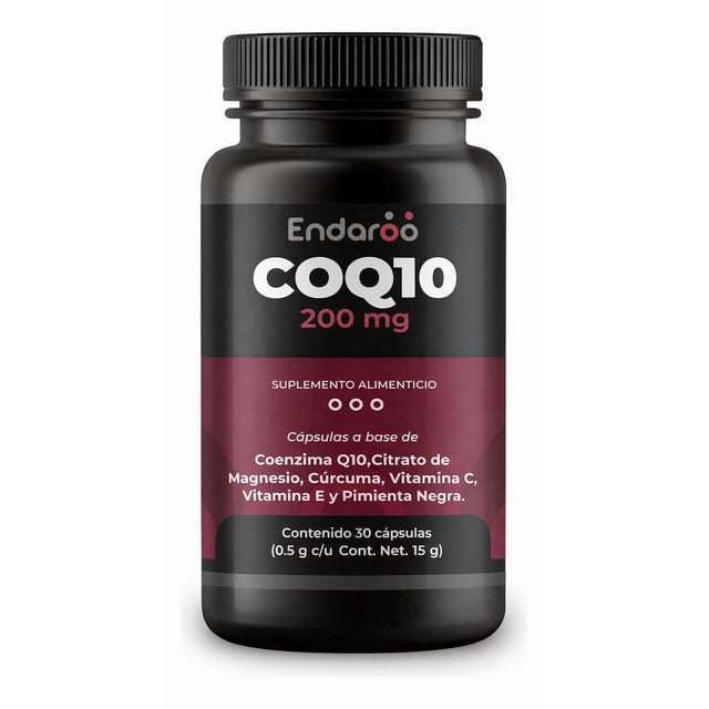 Coq10 Coenzima Q10 200 Mg Por Porción 30 Cápsulas