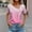 Pink, variant on Deal of the Week Ofreoo Women's V-Neck Fashion Casual Short-Sleeved Spring And Summer Top