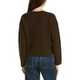 thumbnail image 2 of English Factory womens  Crewneck Cable Wool-Blend Sweater, l, Brown, 2 of 3