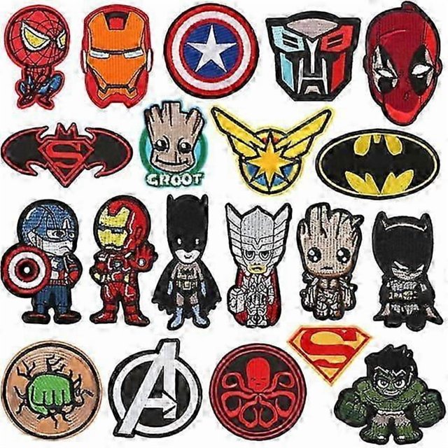 20pcs kids iron on patches iron on sew on patches for kids iron on clothes DIY embroidery patch sticker for clothes jeans hat T-shirt