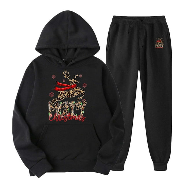 TIMIFIS Survêtement Noir pour Homme 2 Pcs à Capuche, Ensemble de Sport Athlétique à Enfiler, Décontracté pour Course, Jogging, Ensemble de Tenue de Sport SetsFall