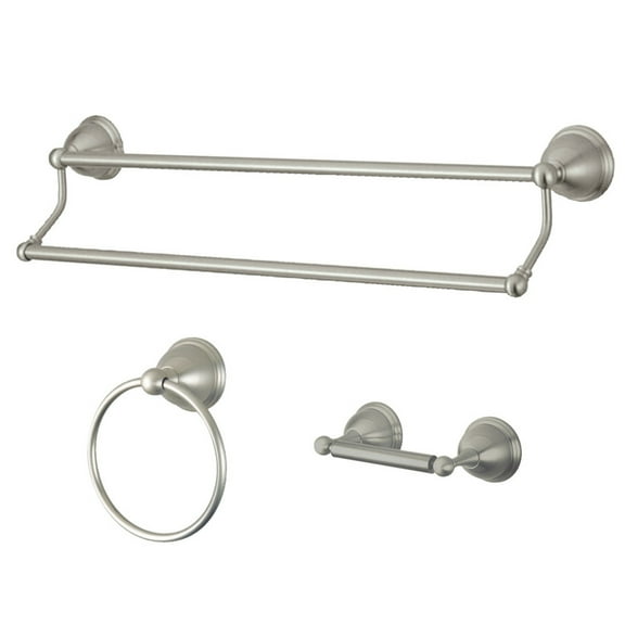 Kingston Brass BAK396348SN Restoration 3-Piece Bathroom Hardware, Brushed Nickel