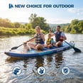 thumbnail image 3 of 11FtInflatable Stand Up Paddle Board 33 In Wide 500 lb Capacity SUP with EVA Deck 3 Fins Paddle Pump and Backpack Kit, 3 of 7