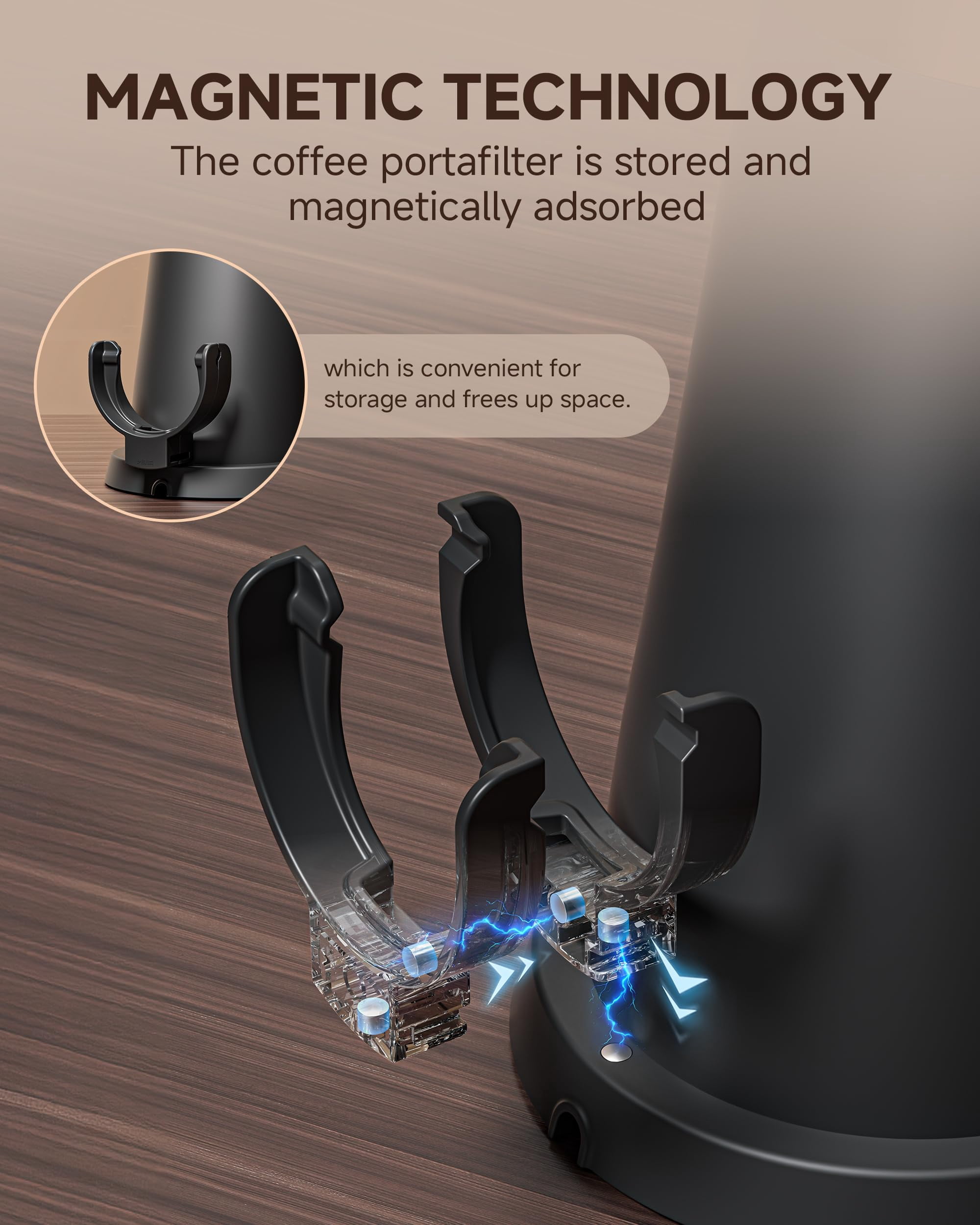 Sunmaki Coffee Grinder with 75 Settings & 40mm Burrs, Anti-Static Espresso Grinder for Home Use