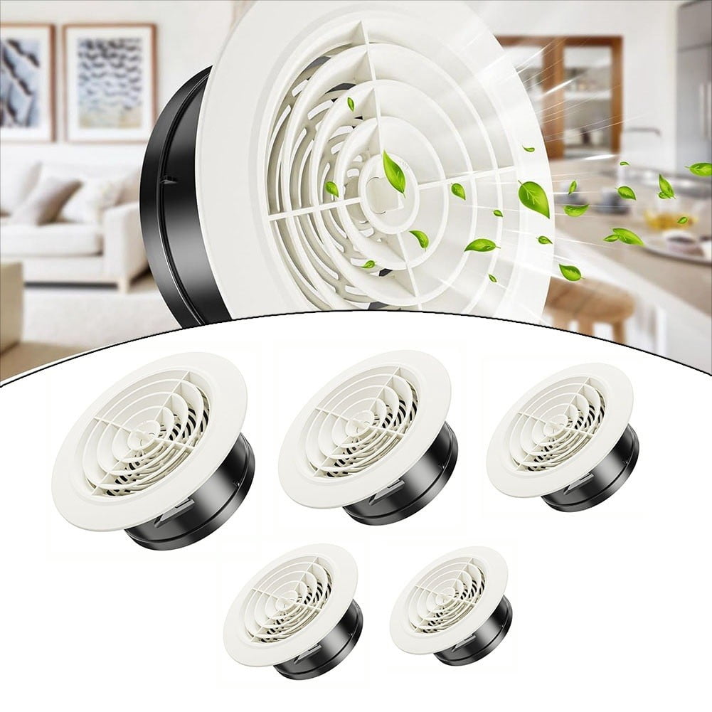 Wodtesl Round Adjustable Air Vent For Wall Ceiling Mounted Indoor Ventilation Grille Vents Cover 75mm/100mm/125mm/150mm/200mm