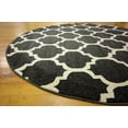 thumbnail image 6 of Unique Loom Trellis Collection Area Rug - Philadelphia (6' 1" Round Black/Beige), 6 of 11