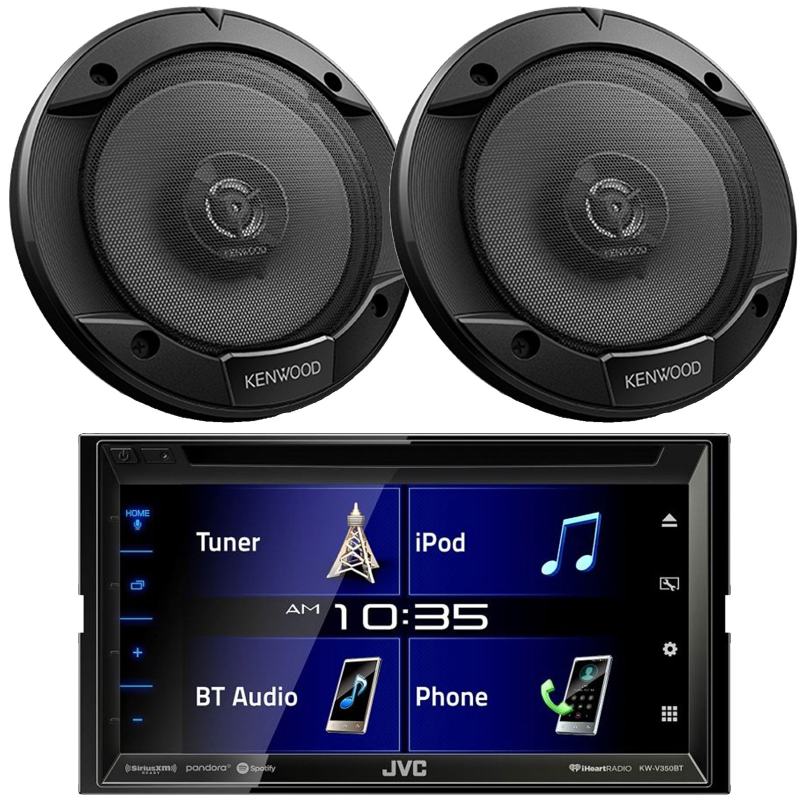 JVC KWV350BT Double DIN AM/FM Radio Stereo Bluetooth CD/DVD Player