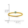 thumbnail image 2 of 1/20 14k Gold Filled Blue Cubic Zirconia Bezel 1.0mm Stacking Ring Size 6 Ring for Women - .4 Grams, 2 of 2