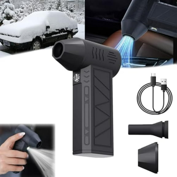 SnowWhiz LED Turbo Blower, Snow Whiz LED Turbo Blower for Quietly and Efficiently Clean The Light and Heavy Snow on Cars, Handheld Cordless Mini Air Blower Three-Speed Adjustment