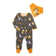 thumbnail image 2 of Halloween Winnie the Pooh Baby Boys or Girls Footed Sleep N Play Pajamas and Bib Set, 2-Piece, Sizes 0M-9M, 2 of 8