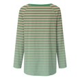 thumbnail image 5 of hxobax Womens Striped Tunic Tops to wear with Leggings Trendy Long Sleeve Shirts Pullover Tunics Tee, 5 of 5