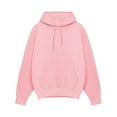 thumbnail image 4 of Bjutir Mens Hoodie Sweatshirts Fall Winter Solid Color Long Sleeve Oversize Loose Hooded Pullover Top Casual Sweatshirts Red 2Xl, 4 of 4