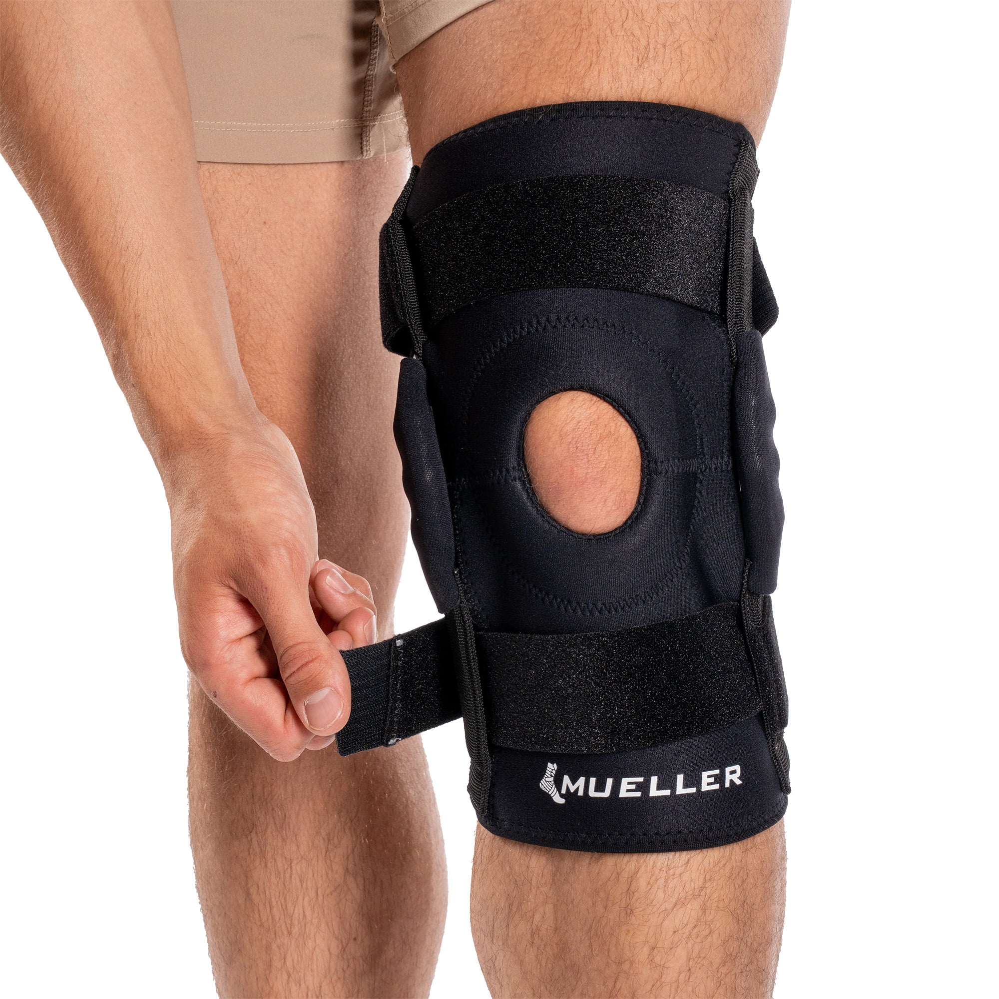 Mueller® Hinged Wraparound Knee Brace, L/XL, Maximum Support Knee Brace