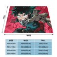 thumbnail image 3 of My Hero Academia Izuku Midoriya Flannel Blanket Ultra-Soft Micro Fleece Throw Blanket For Bed Sofa Couch Car Office Unisex Adult Fuzzy Bed Blanket Cozy Kids Throw Blanket 50"x40", 3 of 7