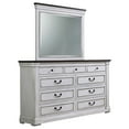 thumbnail image 2 of Coaster Hillcrest 9-drawer Wood Dresser with Mirror Dark Rum and White, 2 of 4