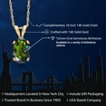 thumbnail image 2 of Gem Stone King 0.80 Ct Oval Green Mystic Topaz 14K Yellow Gold Pendant with Chain, 2 of 6