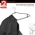 thumbnail image 2 of Mawa by Reston Lloyd Ultra Thin Silhouette Series Non-Slip Space Saving Hanger with Pant Bar/Skirt Hook, Style 42/FTU, Set of 10, Black, 2 of 7