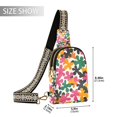 thumbnail image 2 of FORMRS Womens Crossbody Sling Bag Travel Daypack Shoulder Chest Backpack, Pink Floral Blooms, 2 of 7