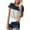 Summer Tops Navy, variant on Womens Summer Basic Tops, Short Sleeve Shirts for Women Casual Loose Fit Striped Printed Solid Patchwork Crewneck T-Shirts